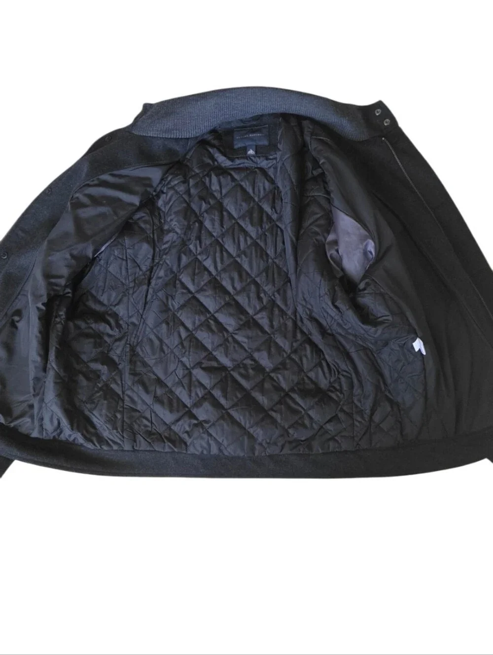 Banana Republic Men’s Wool Blend Charcoal Jacket XL Quilted Lined